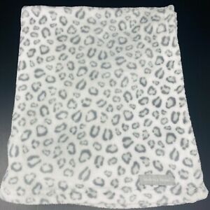 Blankets and Beyond Gray Cheetah Leopard Print Baby Blanket Spots Fleece Lovey 