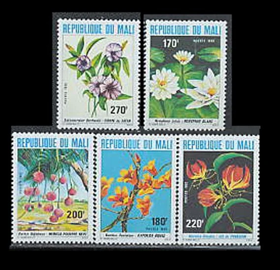 Malí, Sc #442-46, MNH, 1982, flores, plantas, flora Foto 1 de 1