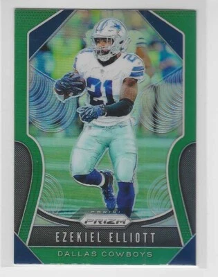 2019 Panini Prizm Prizms Green EZEKIEL ELLIOTT #38 Cowboys - Image 1 of 2