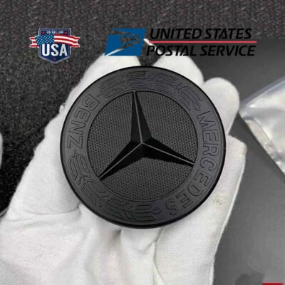 Insignia emblema capó plano delantero para Mercedes Benz C43 C63 C300 AMG 57mm negro mate Foto 1 de 3