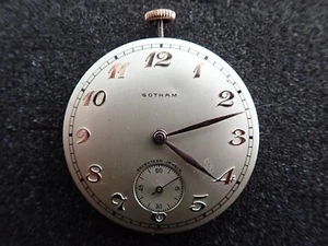 VINTAGE 38.8MM GOTHAM O.F. POCKET WATCH MOVEMENT GRADE HOML - NOT RUNNING - Picture 1 of 2