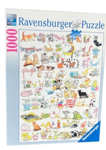 Gerold Como 101 Gatos y 1 Ratón Ravensburger Puzzle 1000 Piezas 2014 Raro Arte - Imagen 1 de 7