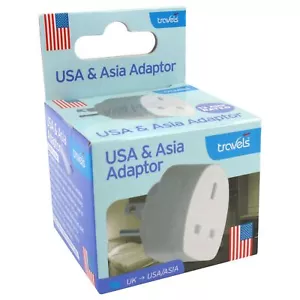 TRAVEL PLUG TYPE B USA Asia Caribbean Island Canada Japan UK Adaptor Socket 13A - Picture 1 of 10