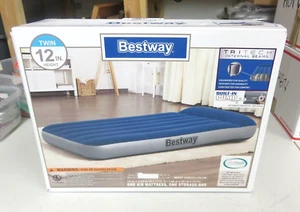 BESTWAY Softtop Inflatable Air Mattress, Built in Pump 74" x 39" x 12" High NEW - Picture 1 of 3