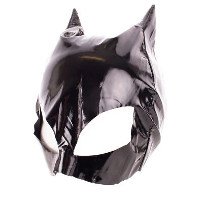 Cat Over-head Woman's Halloween Black Polyester Women Costume Mask, One-Size - Image 1 of 3