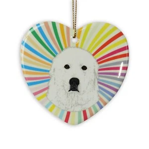Great Pyrenees Heart Ornament - Ceramic - Picture 1 of 1