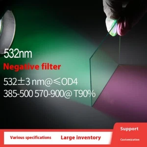 532nm band stop filter negative filter 532 trap wave plate cuts green light - Picture 1 of 4