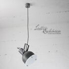 Vintage Lampe Suspendue Salon En Zinc T:130cm Ø17cm Design Pendelleuchte Metal