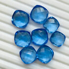 8 Pcs Lots Top Quality Blue Topaz Hydro Quartz-Cushion Shape Stone -10Mm