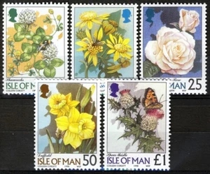 Isle of Man 1998, Definitive Stamps: Flowers set MNH, Mi 748-52 - Picture 1 of 1