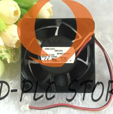 Nidec 6CM 6025 D06K-24TU DC 24V 0.1A 2-line For Printer / Inverter Cooling Fan - Image 1 of 2