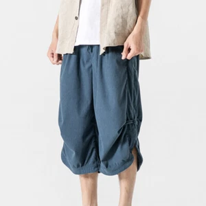 Men Loose Casual Shorts Summer Beach Elastic Waist Drawstring Half Pants New - Picture 1 of 18