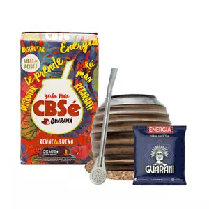 Mate Tee CBSe Guarana 500g CBSe Mate Becher Bombilla + Gratis Guarani Probe 25g - Bild 1 von 8