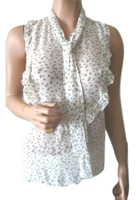 Denim & Supply Ralph Lauren Women Ruffled Floral Top M L Sleeveless NWT (18)  - Изображение 1 из 2