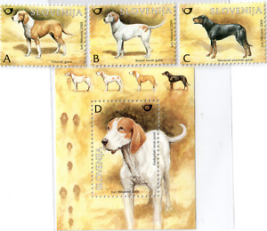 Slovenia 2005 Souvenir Sheet & set of 3 stamps MNH Dogs SS Mint Never Hinged