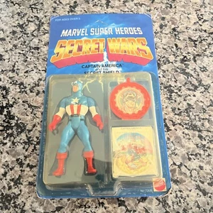 MARVEL SUPER HEROES SECRET WARS CAPTAIN AMERICA W/ SECRET SHIELD 1984 Unpunched - Picture 1 of 4