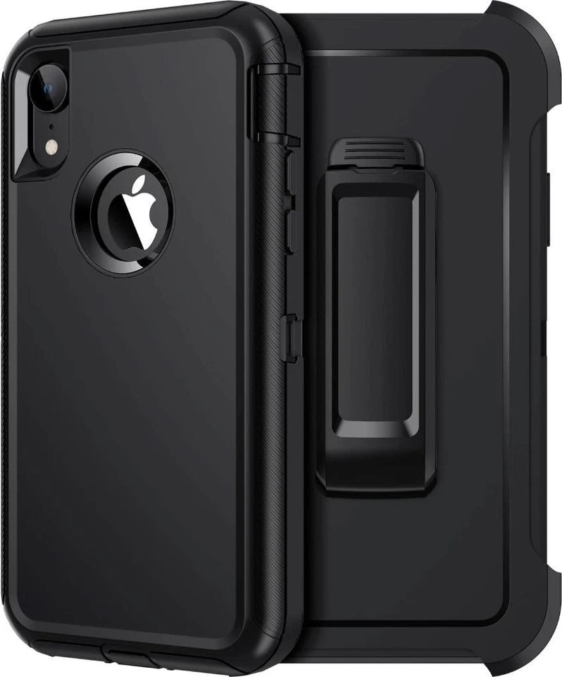 For iPhone 7/8 Plus/X/XR/X MAX Rugged Case Cover with Holster fit Otterbox Clip - Image 1 of 4