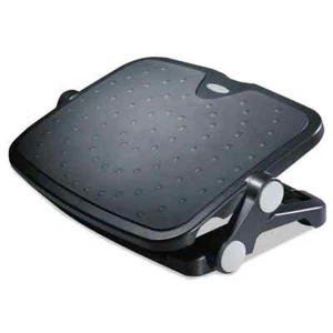 Alera Soft Cushioned Ergonomic Footrest 14w x 19 5/8d x 3 3/4 to 7 1/2h Black - Picture 1 of 7