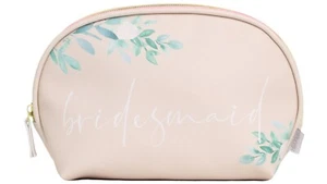 BRIDESMAID MAKEUP BAG Wedding Day Cosmetic Survival Kit bridal gift white green - Picture 1 of 1