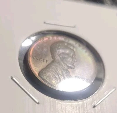 1957D  Wheat 1c  Natural Rainbow Tone From Mint Set Gem Uncirculated  - Image 1 of 4