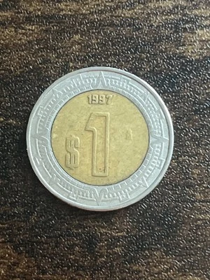 Moneda real de 1 peso de México 1997 TB4588* Foto 1 de 2