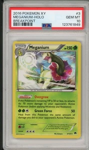 2016 Pokemon XY Breakpoint Meganium Holo #3 PSA 10 - Picture 1 of 2
