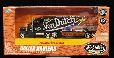Jada Peterbilt 379 Hauler Von Dutch Garage Rat Rods Baller Hauler$ Trator/Trlr - Imagem 1 de 4