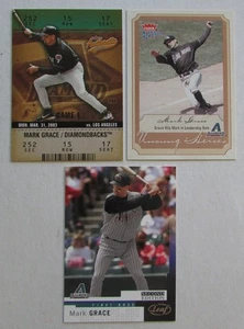 Lotto 3 carte Mark Grace Arizona Diamondbacks MLB - Foto 1 di 2