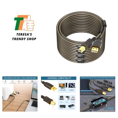 Printer Cable 150ft, USB 2.0 USB A to B Printer Cord, Scanner Cord, High Spee... - Image 1 of 4