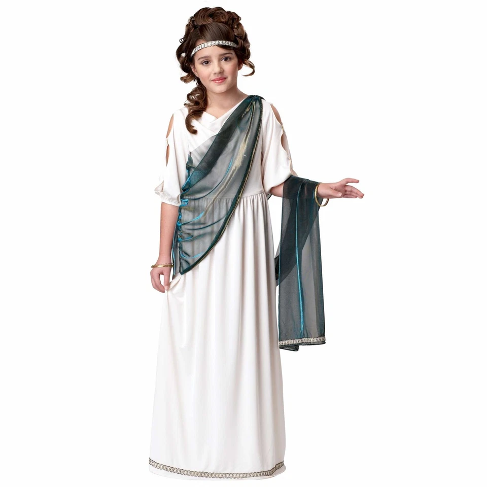 Римская принцесса императрица греческая богиня Тога Афина Венера книга недели девочек костюм - Изображение 1 из 1