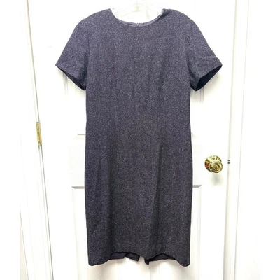 Vintage Talbots Tweed Short Sleeve Sheath Dress Office Wool Blend Woman’s 8  - Image 1 of 4