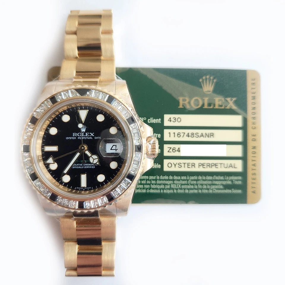 Rolex GMT-Master II 116748SANR 2012, 40 mm, oro amarillo, zafiro y diamante Be... Foto 1 de 4