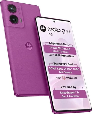 MOTOROLA G96 5G (Cattleya Orchid 128GB 8GB RAM)Global Version “NO TARIFFS IN USA - Image 1 of 4