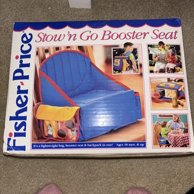 Asiento elevador Fisher-Price Stow'n Go 1999 vintage para niños pequeños Foto 1 de 2