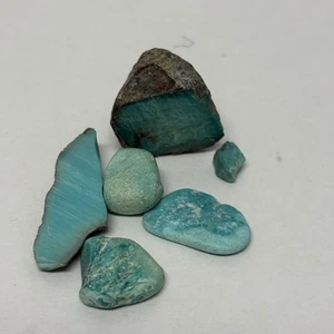 13.42g Natural Rough Amazonite Lot – Blue Green Raw Lapidary Supply - Imagen 1 de 2