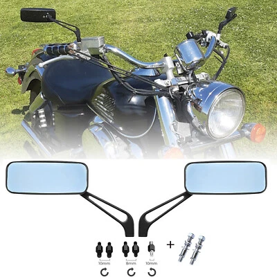 Espejos retrovisores rectangulares negros para motocicleta Honda Shadow Phantom Aero ACE 750 VT750 Foto 1 de 4