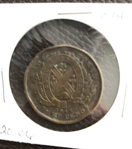 CANADA 1844 Bank of Montreal Half Penny Token - Picture 1 of 4