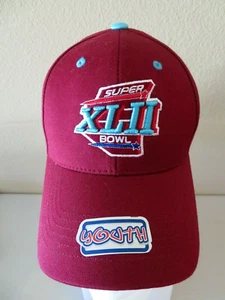 Sombrero juvenil ajustable Superbowl XLII 3 de febrero de 2008 NFL nuevo con etiquetas - Imagen 1 de 7