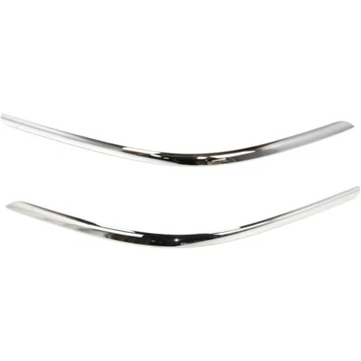 Front Bumper Molding Trim Chrome 2Pc For 2003-2011 Lincoln Town Car Left & Right Foto 1 de 4