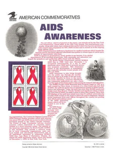 Panel de estampillas conmemorativas #430 29c AIDS Awareness #2806 USPS - Imagen 1 de 1