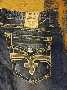 Men's Rock Revival Jeans Size 42x28 - Picture 1 of 6