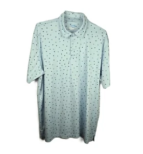 TGW Polo Golf Shirt Men's 2XL Blue Triangles Short Sleeve Collar 100% Polyester - Picture 1 of 6