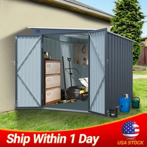 Large Outdoor Storage Shed Tool Sheds Heavy Duty Storage House w/ Lockable Doors - Picture 1 of 9