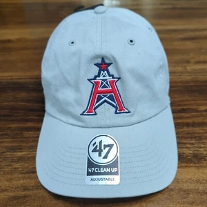 Houston Roughnecks Hat Cap '47 Clean Up Strap Back Men's Gray XFL Football - Picture 1 of 8