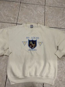 Crable Sportswear 90s Saint Louis University Heavyweight Crewneck Medium USA - Picture 1 of 9