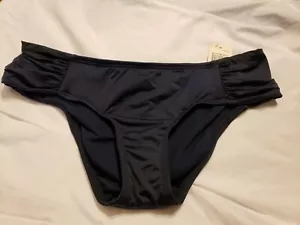 P41 NWT Macy's Bar III 3 M Dark Navy Blue Bikini Bottom CLEARANCE SALE MSRP $44 - Picture 1 of 3
