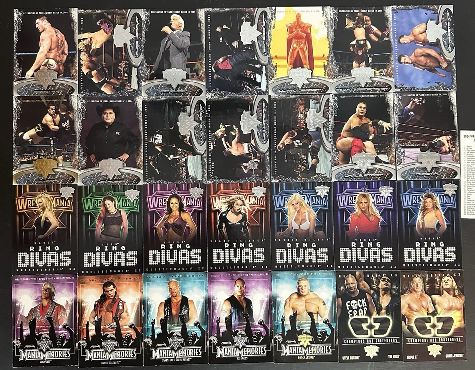 Tarjetas coleccionables de lucha libre Fleer WWE WrestleMania XX - 2004 - Lote 28 - OBO Foto 1 de 4