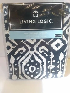Living Logic Indy Bürste Nickel Öse Top Panel Marine Weiß 50 Zoll B x 84 Zoll L - Bild 1 von 7