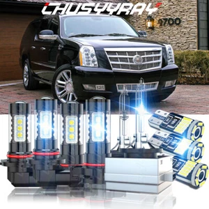 LED/HID For 2007-14 Cadillac Escalade Headlight Fog Driving DRL Light Bulbs Kit - Picture 1 of 17