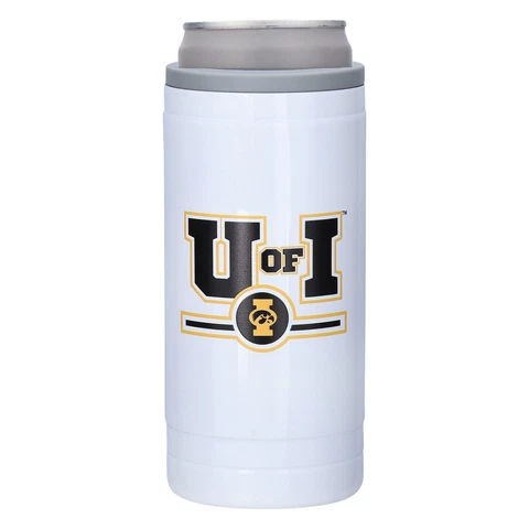 Iowa Hawkeyes 12oz. Letterman Slim Can Cooler Cover